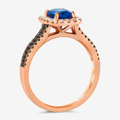 Le Vian® Grand Sample Sale™ Ring featuring 1 CT. Blueberry Tanzanite® 1/5 CT. Chocolate Diamonds® 1/5 CT. Nude Diamonds™ set in 14K Strawberry Gold