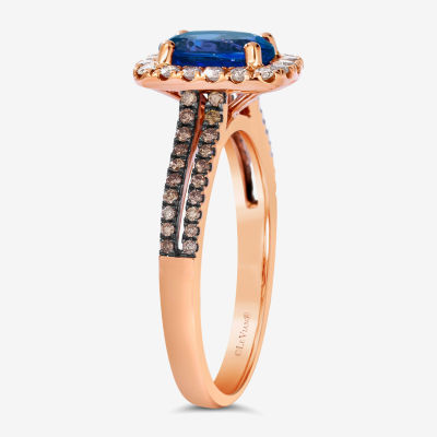 Le Vian® Grand Sample Sale™ Ring featuring 1/ CT. Blueberry Tanzanite® 1/ CT. Chocolate Diamonds® 1/ CT. Nude Diamonds™ Set in 14K Strawberry Gold