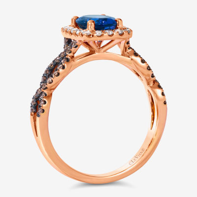 Le Vian® Grand Sample Sale™ Ring featuring 1/ CT. Blueberry Tanzanite® 1/ CT. Chocolate Diamonds® 1/ CT. Nude Diamonds™ Set in 14K Strawberry Gold