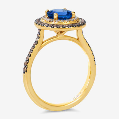 Le Vian® Grand Sample Sale™ Ring featuring 1 1/5 CT. Blueberry Tanzanite® 1/3 CT. Chocolate Diamonds® 1/8 CT. Nude Diamonds™ set in 14K Honey Gold