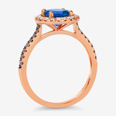 Le Vian® Grand Sample Sale™ Ring featuring 1 1/5 CT. Blueberry Tanzanite® 1/6 CT. Chocolate Diamonds® 1/5 CT. Nude Diamonds™ set in 14K Strawberry Gold®