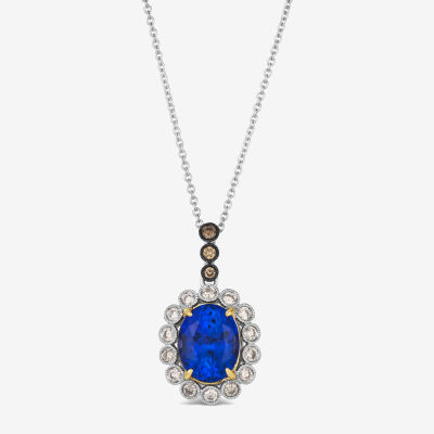 Le Vian Grand Sample Sale® Pendant featuring 1 3/4 cts. Blueberry Tanzanite® 1/20 cts. Chocolate Diamonds® 1/6 cts. Nude Diamonds™ set in 14K Two Tone Gold