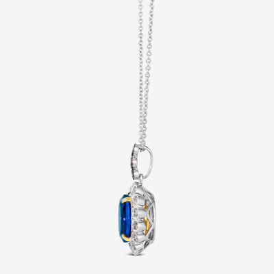 Le Vian® Grand Sample Sale™ Pendant featuring 1 3/4 CT. Blueberry Tanzanite® 1/20 CT. Chocolate Diamonds® 1/6 CT. Nude Diamonds™ set in 14K Two Tone Gold