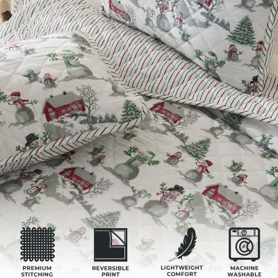 Linery Winter Wonderland Reversible Quilt Set