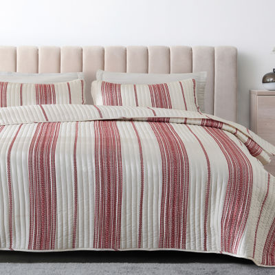 Linery Farmhouse Stripe Reversible Quilt Set