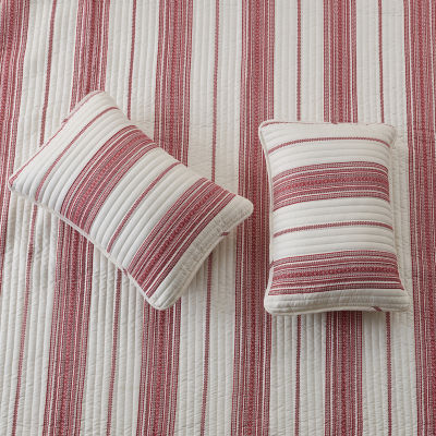 Linery Farmhouse Stripe Reversible Quilt Set