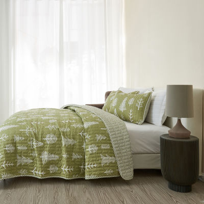 Linery Lodge Forest Reversible Quilt Set