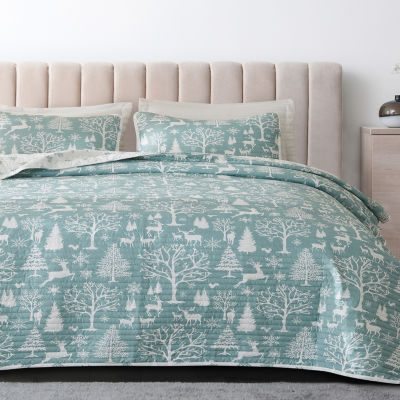 Linery Lodge Woods Reversible Quilt Set