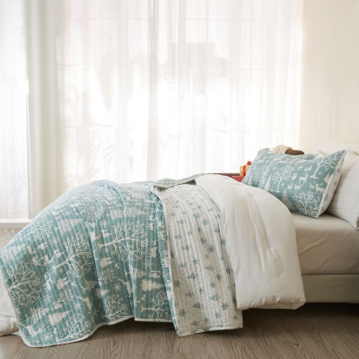 Linery Lodge Woods Reversible Quilt Set