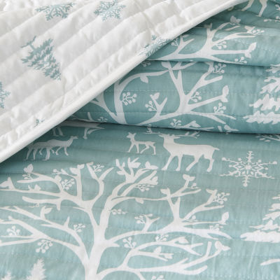 Linery Lodge Woods Reversible Quilt Set