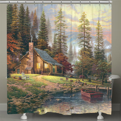 Thomas Kinkade A Peaceful Retreat Shower Curtain