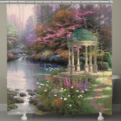 Thomas Kinkade The Garden Of Prayer Shower Curtain