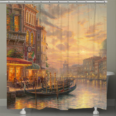 Thomas Kinkade Venetian Cafe Shower Curtain