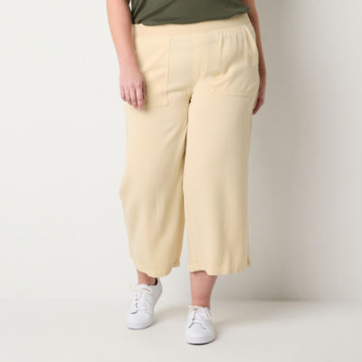 St. John's Bay Wide Leg High Rise Plus Capris