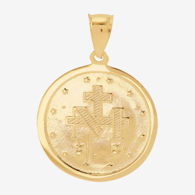 Miraculous Medal Unisex Adult 14K Gold Oval Pendant