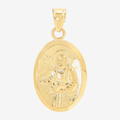 Saint Jude Unisex Adult 14K Gold Oval Pendant