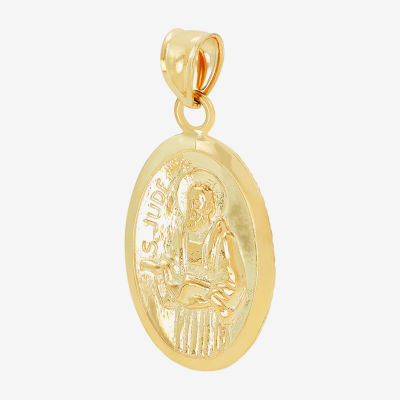 Saint Jude Unisex Adult 14K Gold Oval Pendant