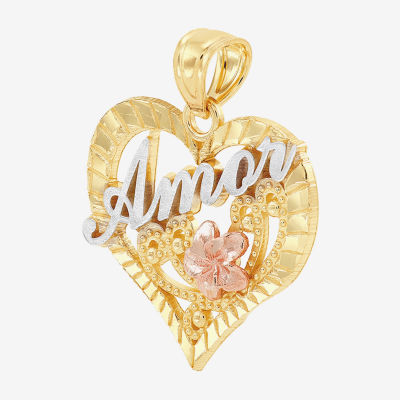 Womens 14K Gold Heart Pendant