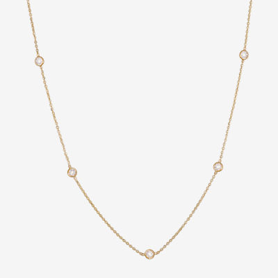 Made in Italy 14K Two Tone Gold 18 Inch Disc Necklace