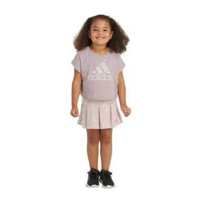 adidas Little Girls 2-pc. Skort Set