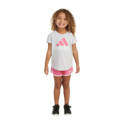 adidas Little Girls 2-pc. Short Set