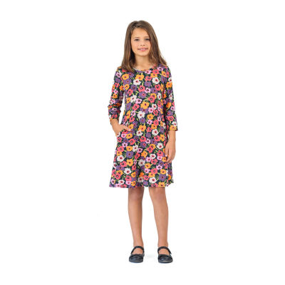 24seven Comfort Apparel Plus Short Sleeve Fit + Flare Dress - JCPenney