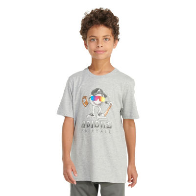 adidas Little Boys Crew Neck Short Sleeve Graphic T-Shirt