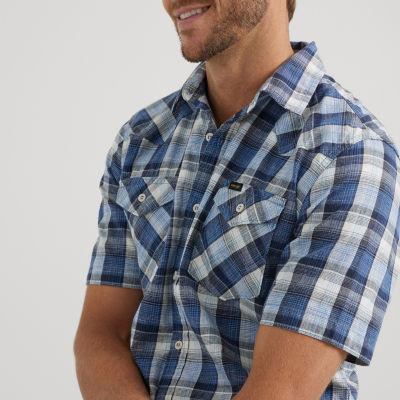 Wrangler® Mens Short Sleeve Western Shirt