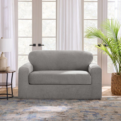 Sure fit 2 cushion hotsell sofa slipcover