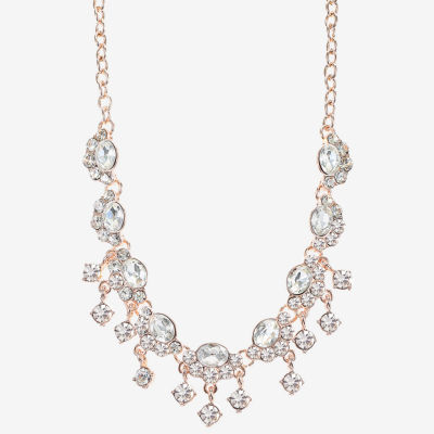Monet Jewelry Rose Tone Womens Glass 12 Inch Choker Necklaces
