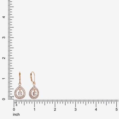 Monet Jewelry Rose Tone Glass Drop Earrings
