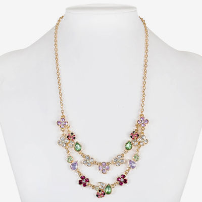 Monet Jewelry Gold Tone Ladybug Multi Color Gold Tone 18 Inch Collar Necklace