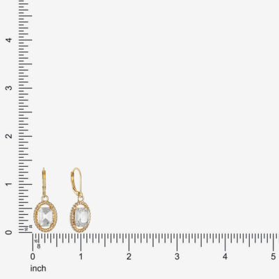 Monet Jewelry Glass Oval Drop Earrings