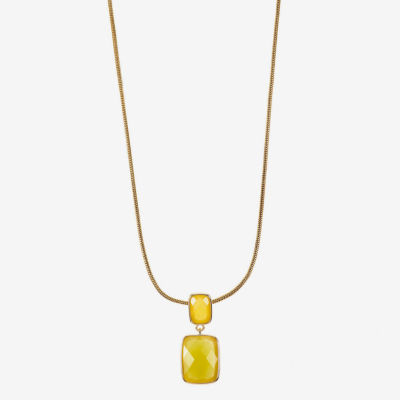 Liz Claiborne Womens Rectangular 17 Inch Pendant Necklaces