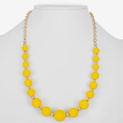 Liz Claiborne Matte Gold Tone 17 Inch Collar Necklace