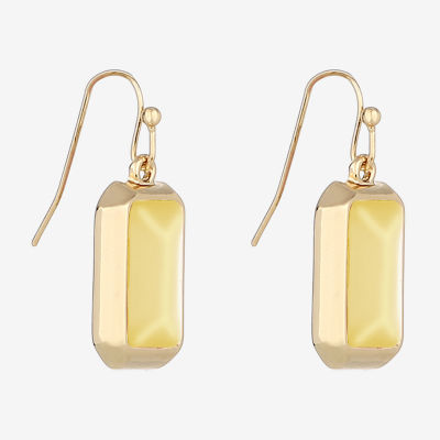 Liz Claiborne Womens Rectangular Drop Earrings