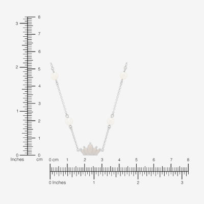 Limited Quantities! Womens Dyed White Cultured Freshwater Pearl Sterling Silver Crown 16 Inch Pendant Necklace