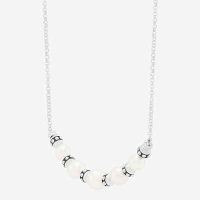 Limited Quantities! Womens White Sterling Silver Inch Strand Necklace
