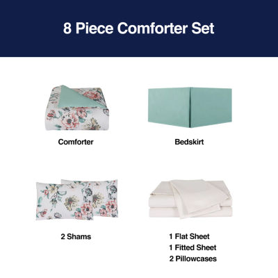 Hudson & Main Ellie Garden 8-pc. Complete Bedding Set with Sheets