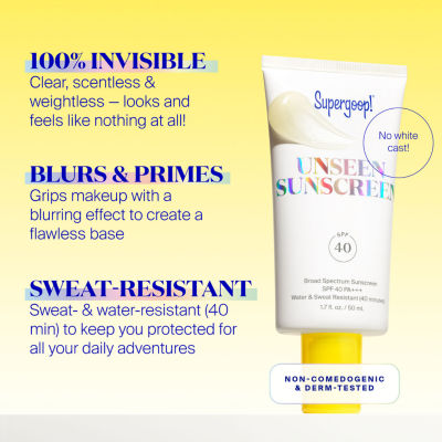 Supergoop Unseen Sunscreen Spf 40 .68 Oz