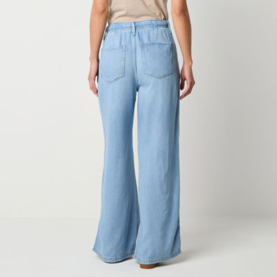 a.n.a Soft Drape Womens High Rise Wide Leg Jean