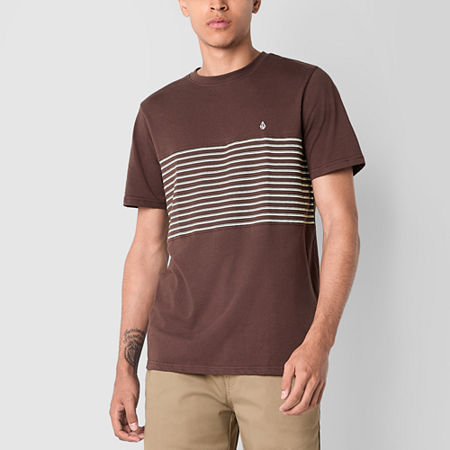 VOLCOM Mens Crew Neck Short Sleeve Regular Fit Graphic T-Shirt, Small, Gray