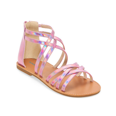 Thereabouts Little & Big Girls Sofia Ankle Strap Gladiator Sandals, 13 Medium, Pink