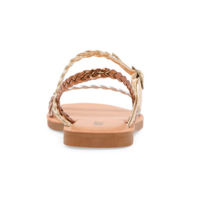 Mixit Womens Multi Strap Adjustable Strap Flat Sandals