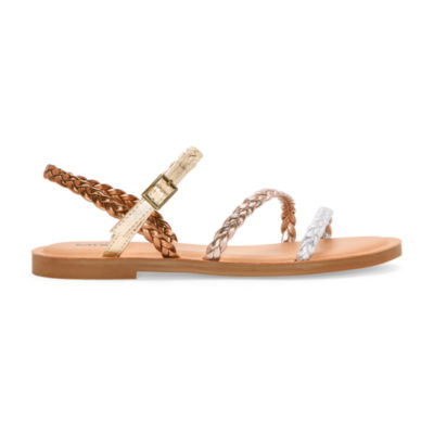 Mixit Womens Multi Strap Adjustable Strap Flat Sandals