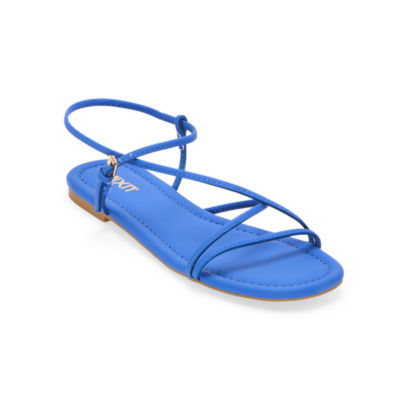 Mixit Womens Skinny Strap Ankle Strap Flat Sandals
