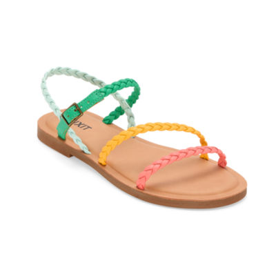 Mixit Womens Multi Strap Adjustable Strap Flat Sandals