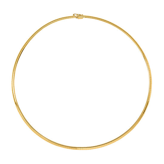 14K Gold 18 Inch Solid Omega Chain Necklace