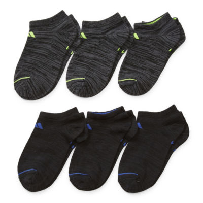 adidas Little & Big Kid Boys Multi-Pack 6 Pair No Show Socks