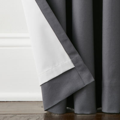 Linden Street Naturals 3-Ways To Hang Rod Pocket Back Tab 100% Blackout Single Curtain Panel